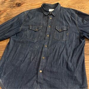 Billy Reid Dark Blue Denim Shirt Button Up handmade